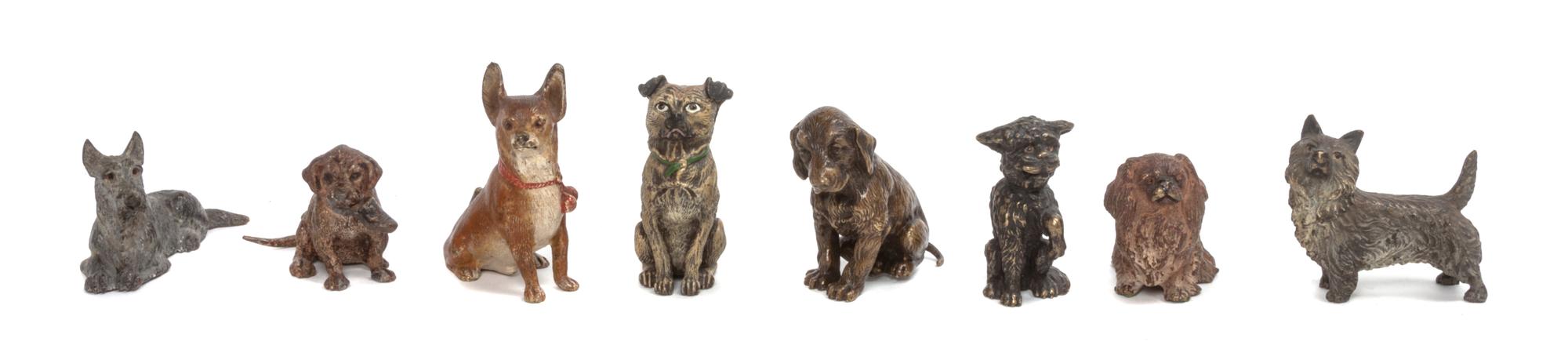 Eight Austrian Cold Painted Bronze Figures Height of tallest 2 1/2 inches. — FIRST HALF 20TH CENTURY