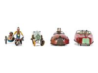 Four Tin Windup Vehicles