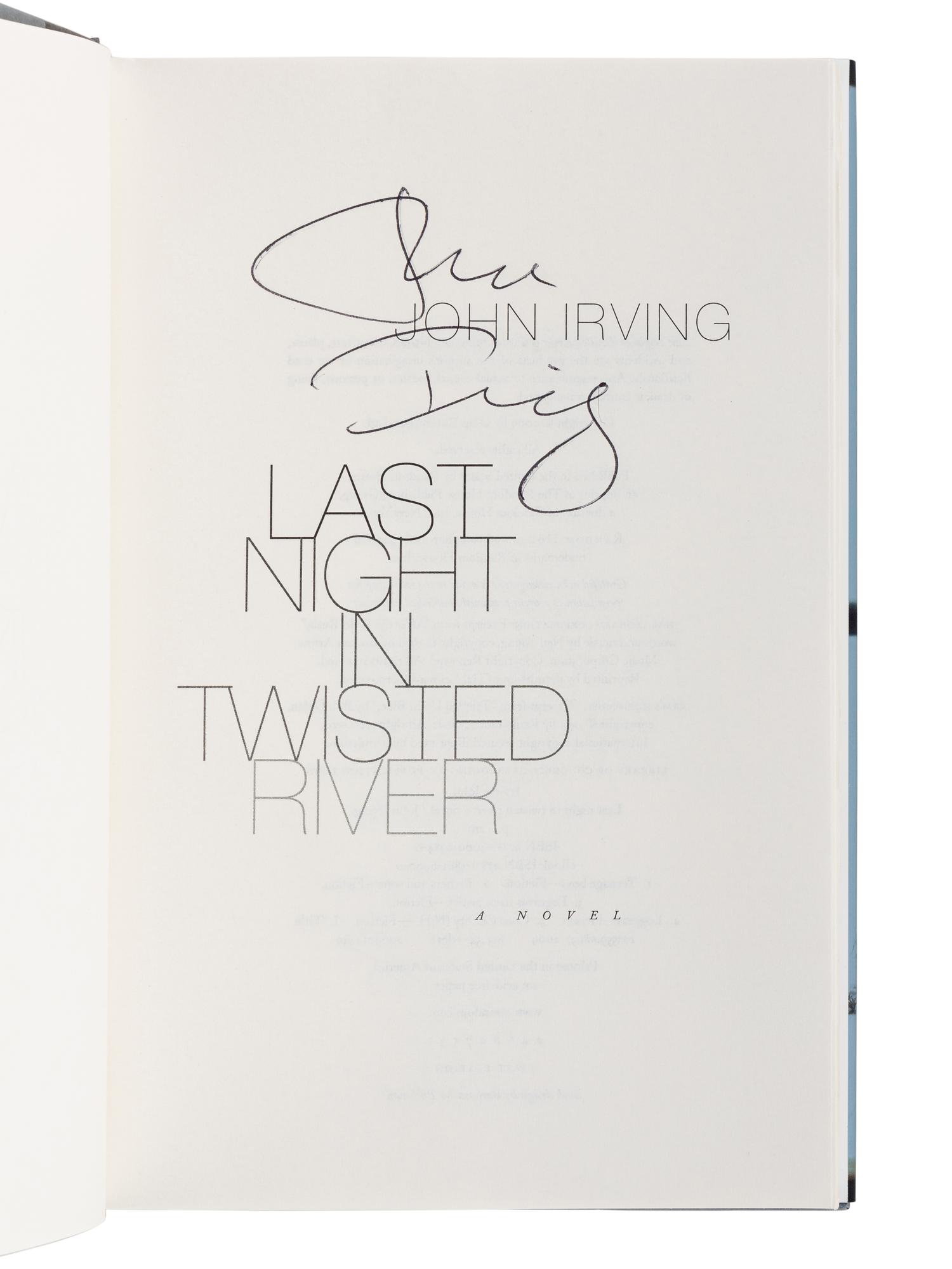IRVING, John (b. 1942). A group of 7 works by Irving, MOST FIRST EDITION, MOST SIGNED, comprising: