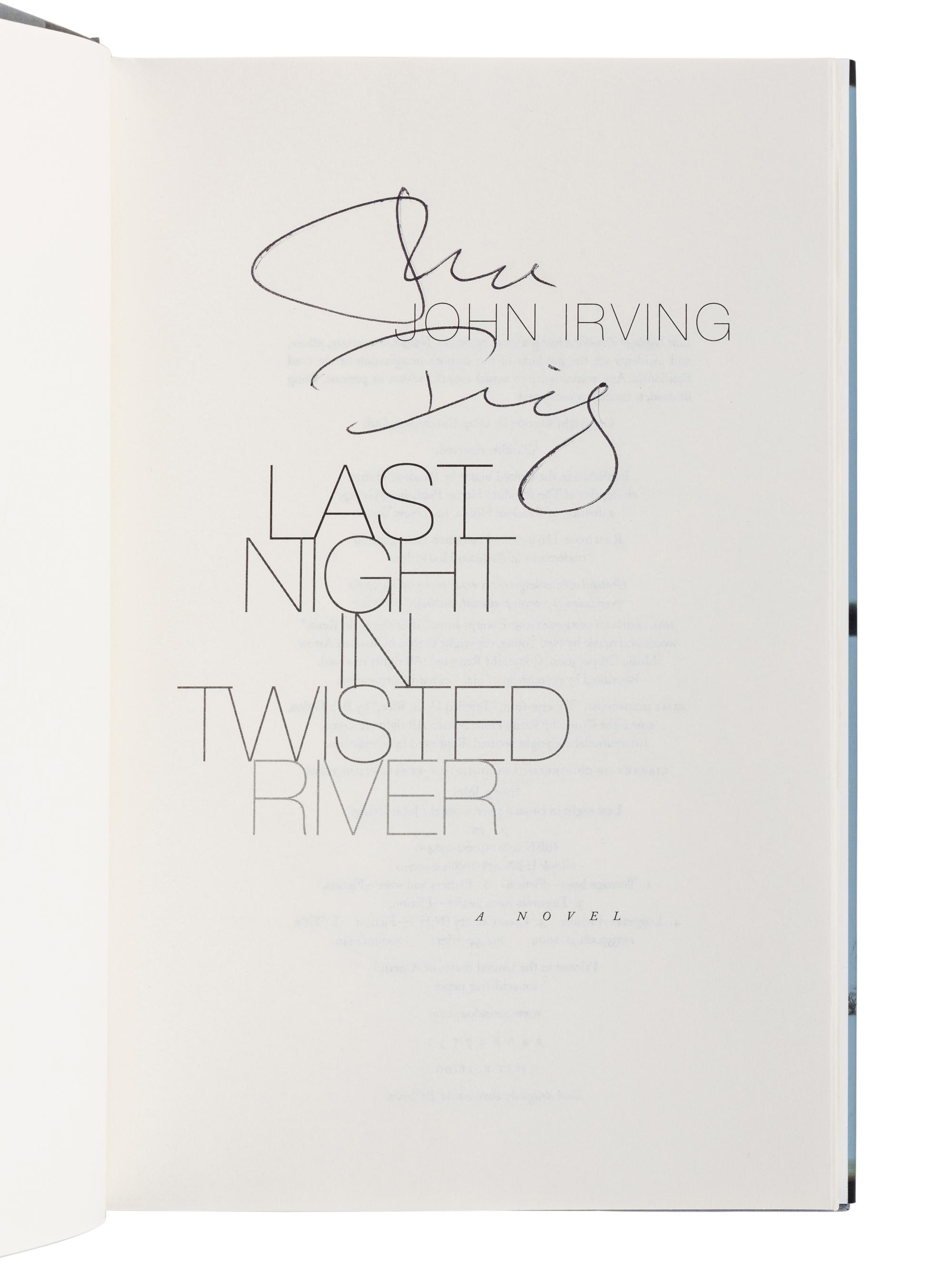 IRVING, John (b. 1942). A group of 7 works by Irving, MOST FIRST EDITION, MOST SIGNED, comprising: