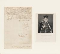 Cecil, William, 1st Baron Burghley (1520-1598). Autograph document signed ("W. Burghley") as Lord High Treasurer to unknown recipient, possibly relating to a debt. [London], July 1574.