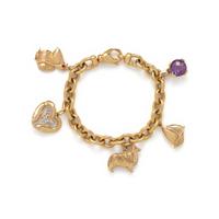 YELLOW GOLD CHARM BRACELET