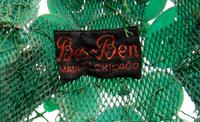 Two Bes-Ben Green Peking Glass Hats,