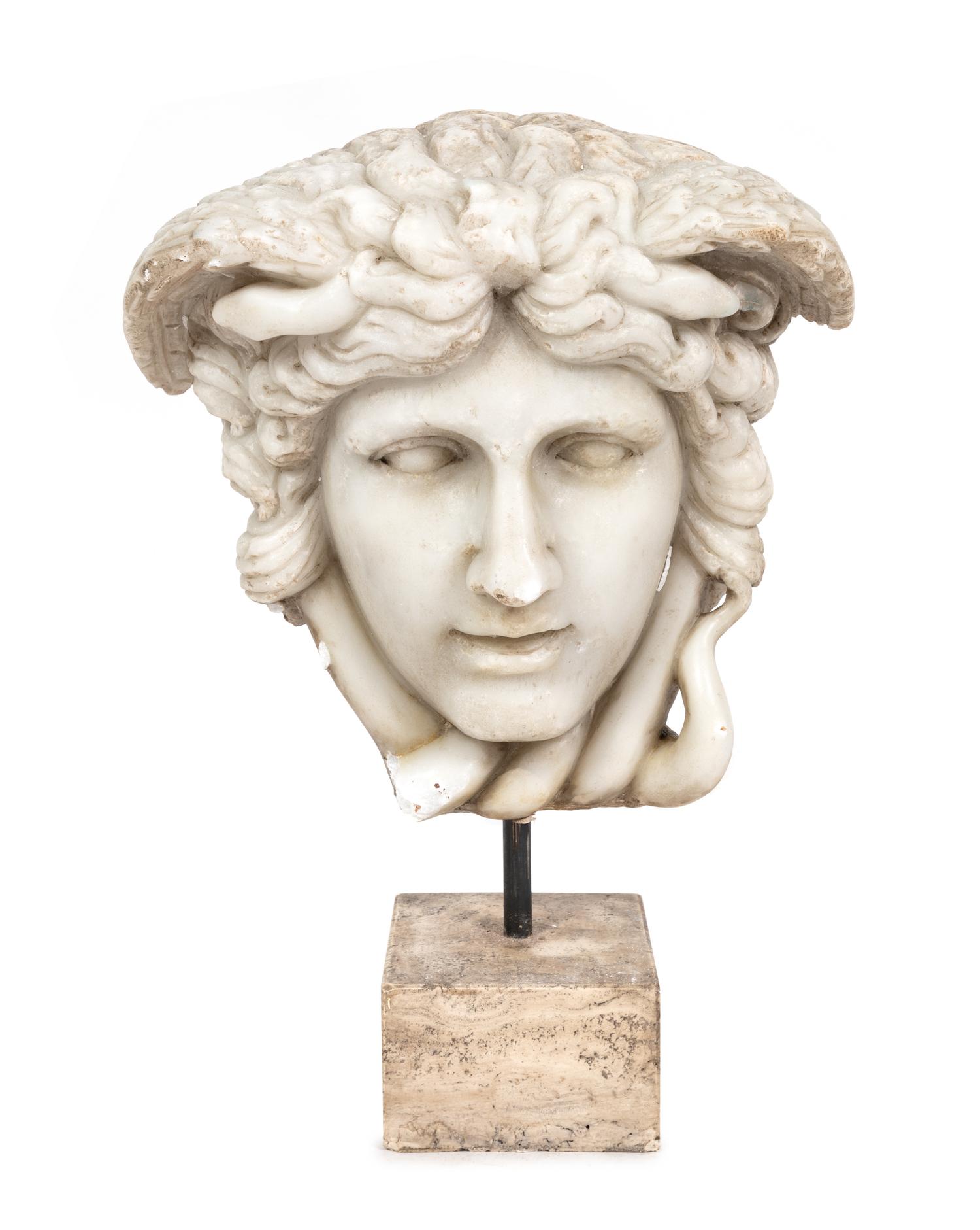 An Italian Marble Bust of Medusa