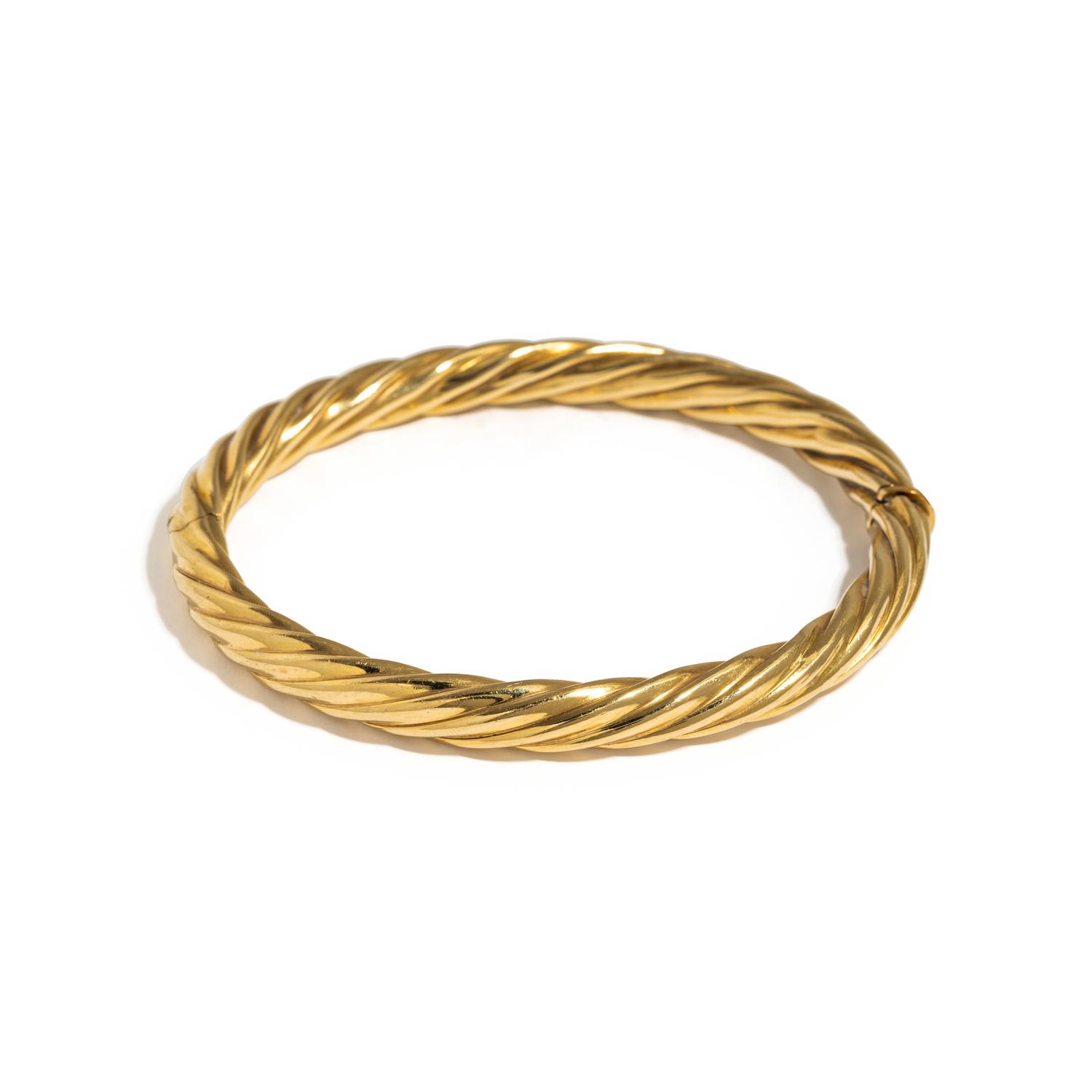 YELLOW GOLD BANGLE BRACELET