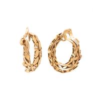 GERARD, YELLOW GOLD AND DIAMOND HOOP EARRINGS