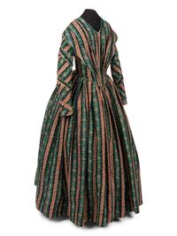 Printed Wool Day Dress, 1850s