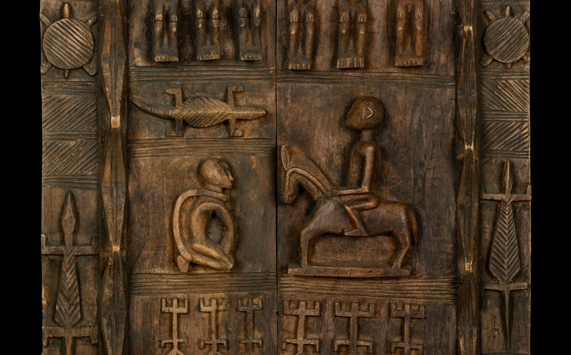 A Dogon Wood Granary Door or Shutter