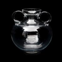 A Baccarat Handled Vase Height 7 5/8 inches.