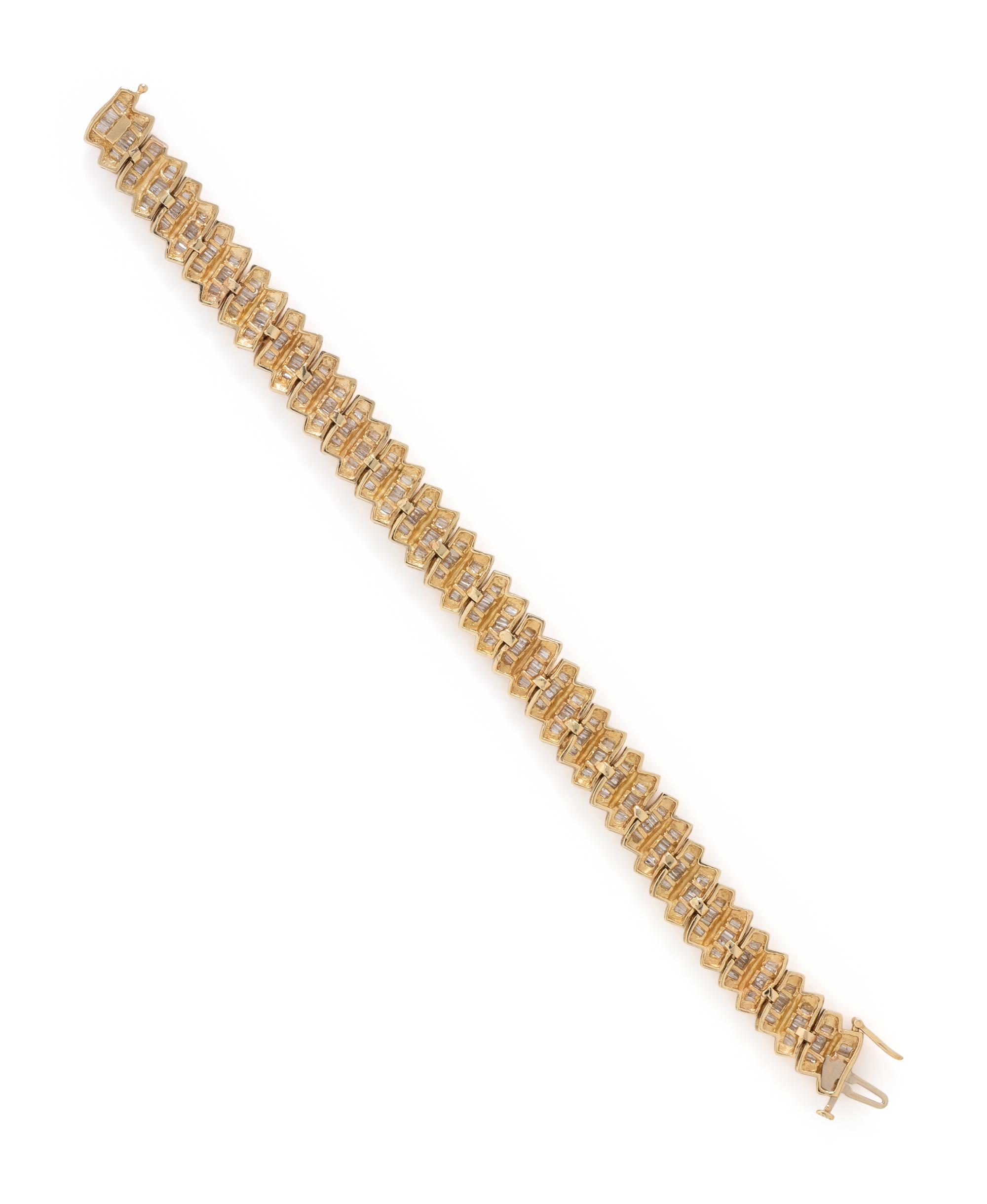 DIAMOND AND YELLOW GOLD BRACELET