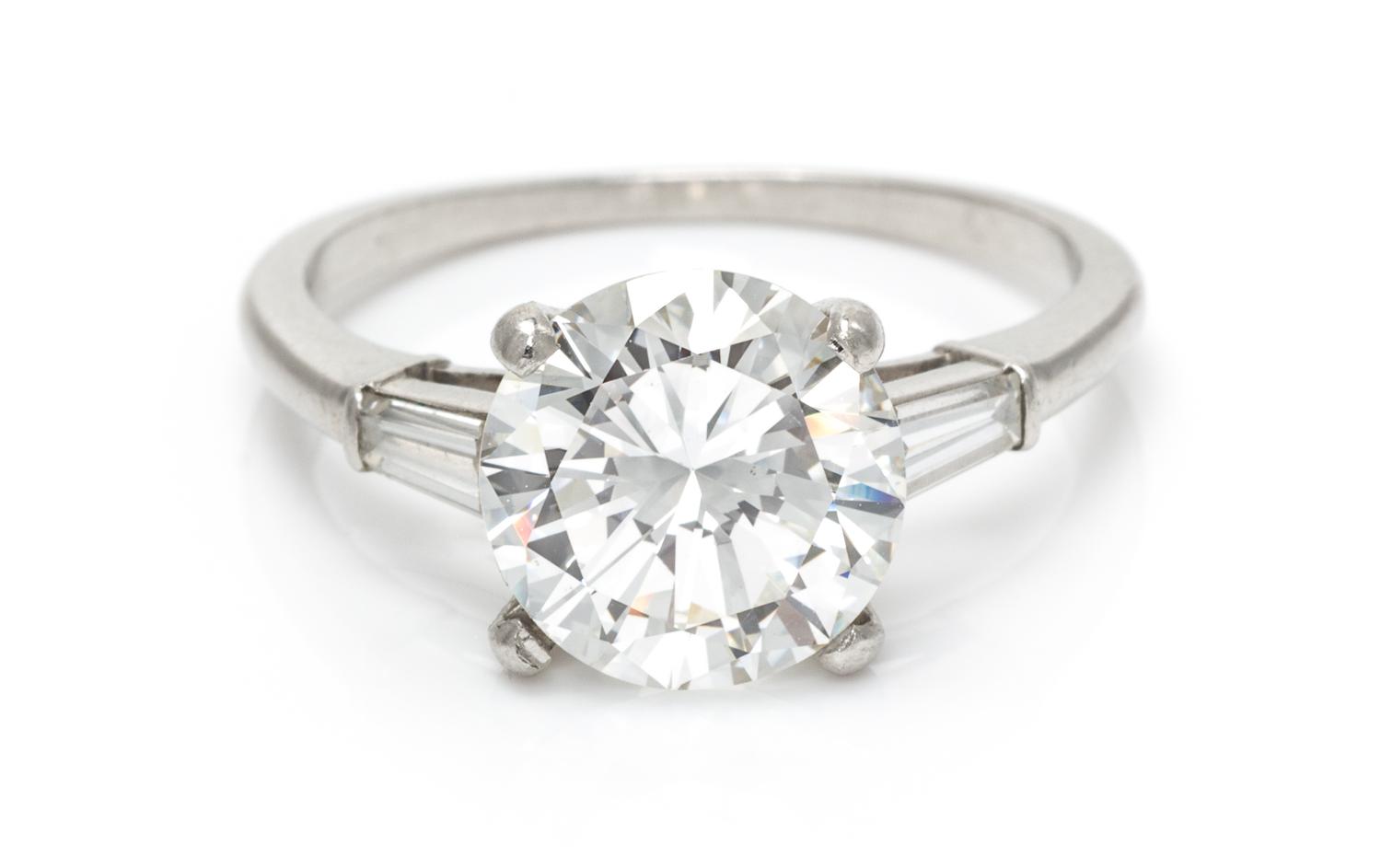 A Platinum and Diamond Ring, 3.30 dwts.