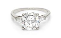 A Platinum and Diamond Ring, 3.30 dwts.