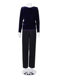 Two Givenchy Haute Couture Items: One Top and One Pair of Pants, 1980-90s
