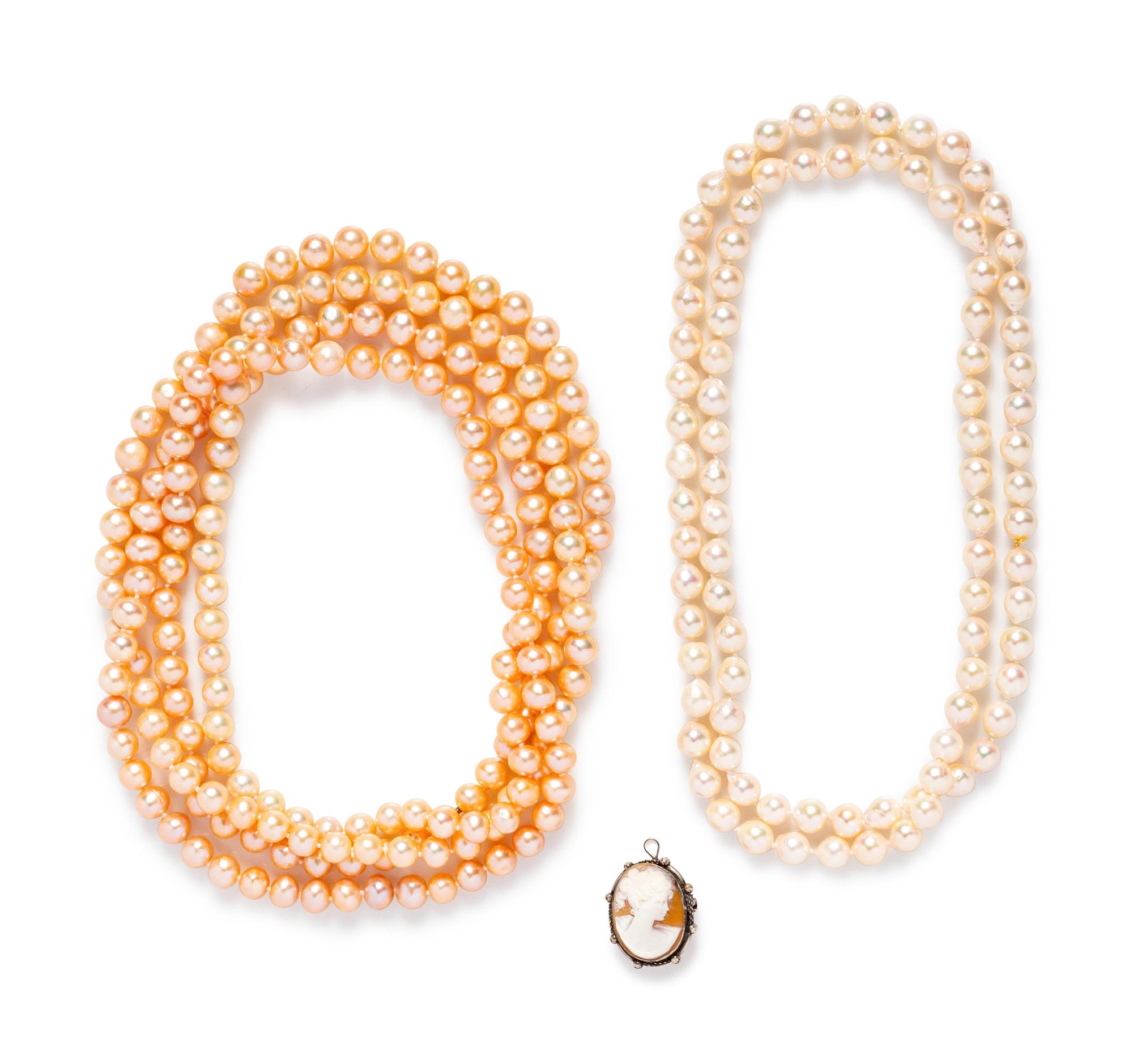 A Collection of Cultured Pearl Necklaces,