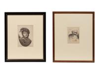 A pair of engraved portraits (by Giovanni Benedetto Castiglione and an unknown artist)