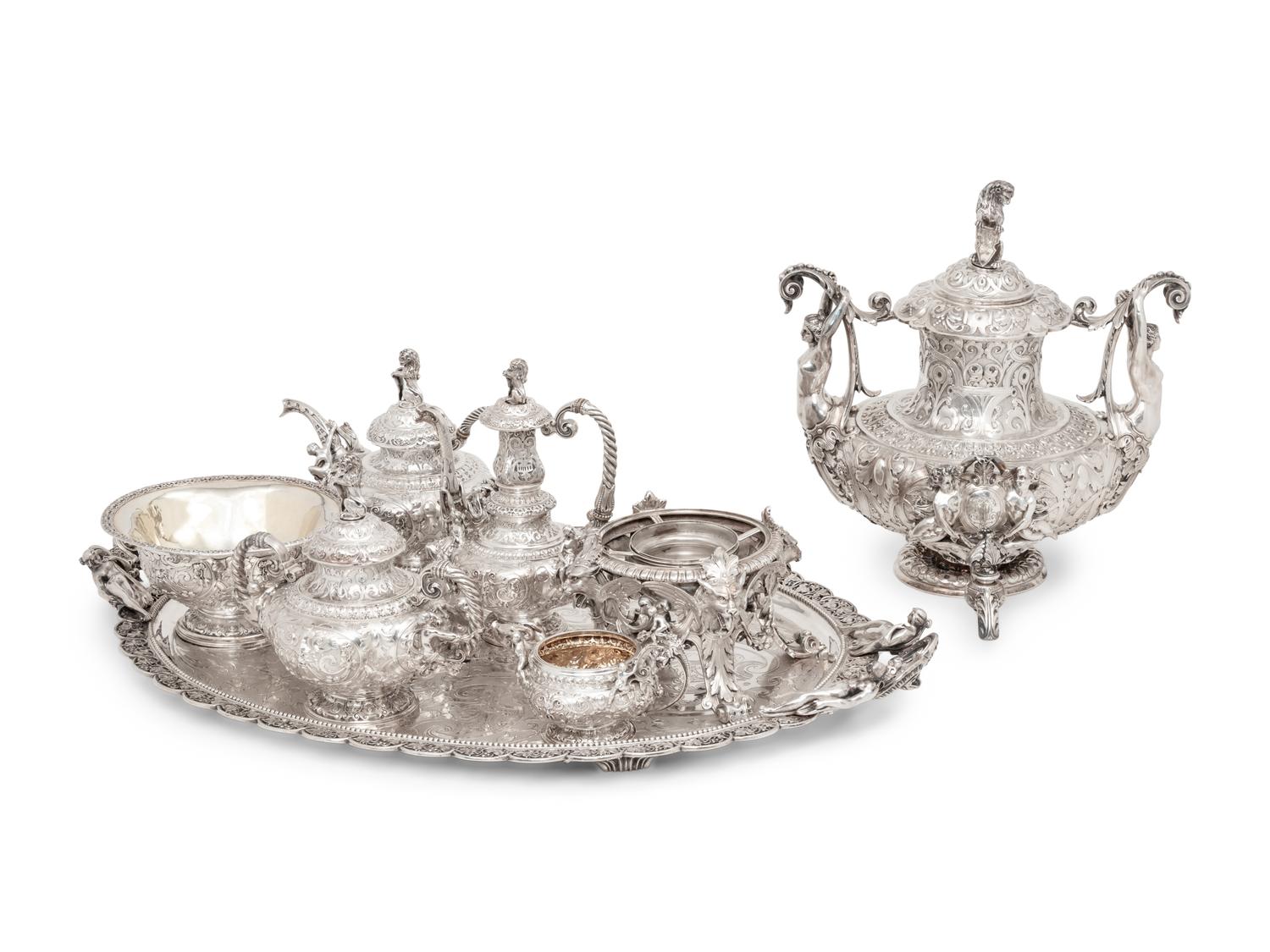 A Louis-Philippe Silver Six-Piece Tea and Coffee Service