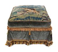 An Aubusson Tapestry Upholstered Ottoman