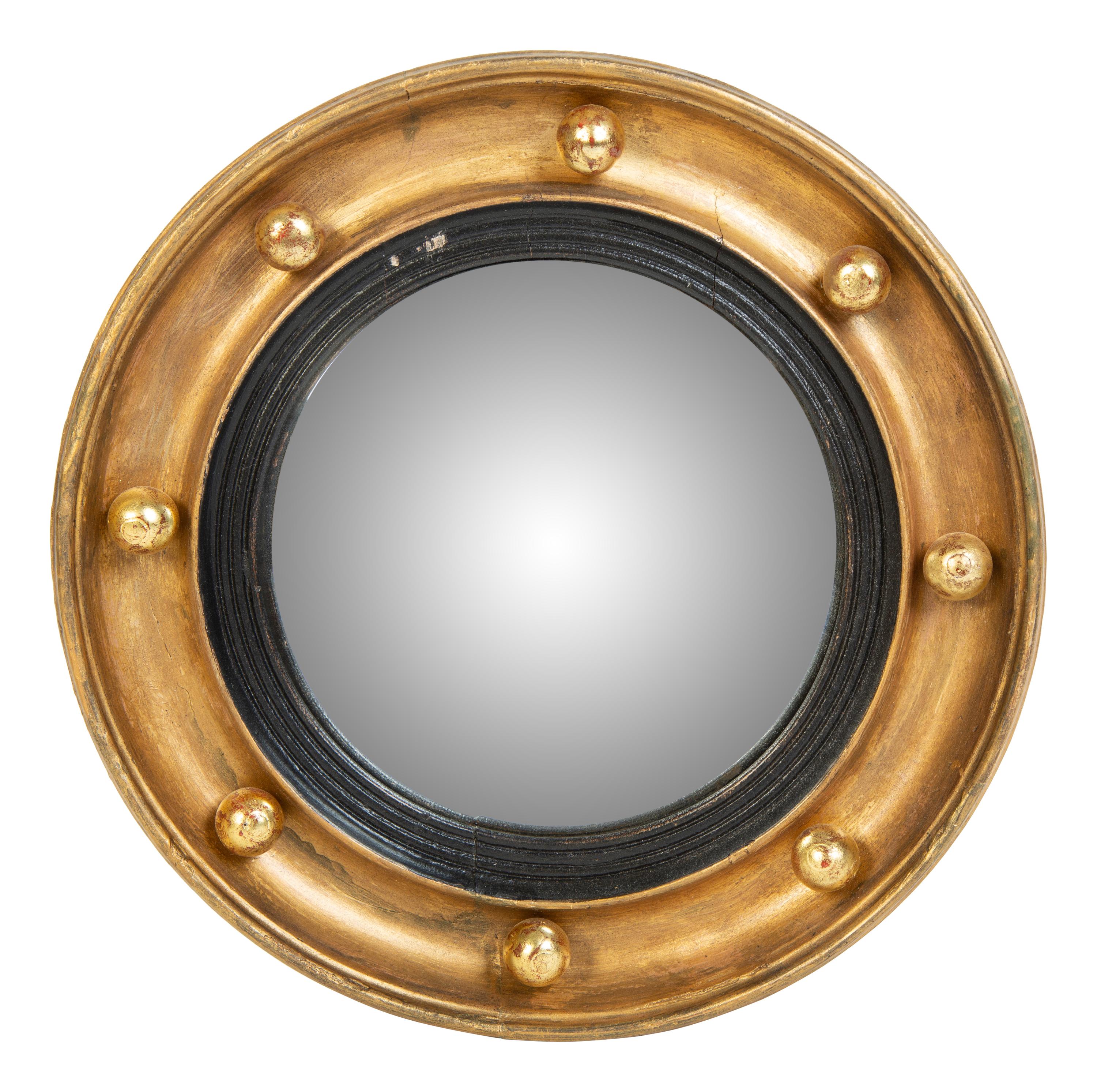 A Group of Four English Gilt Framed Bull's Eye Mirrors — 19TH/20TH CENTURY