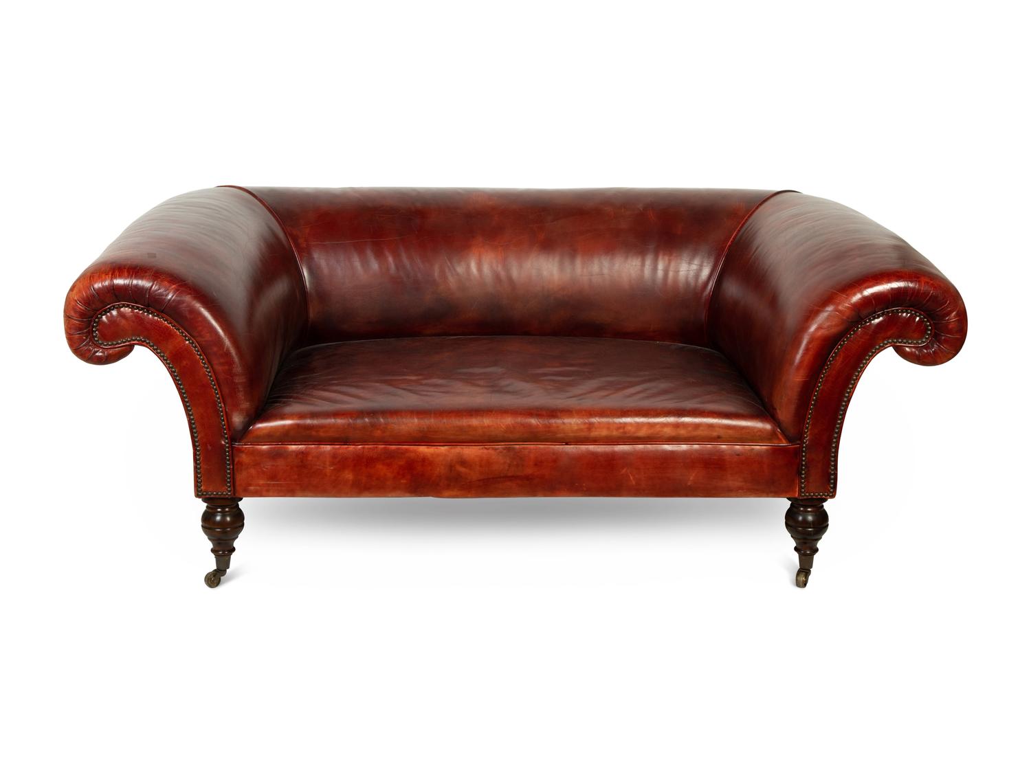 A George Smith Leather Sofa