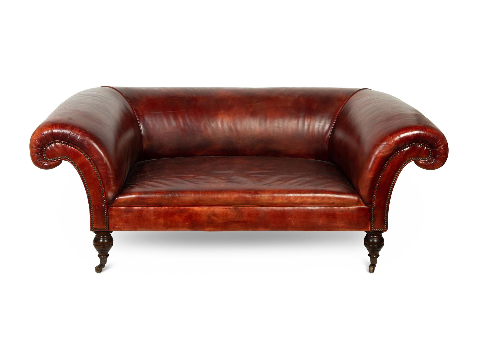 A George Smith Leather Sofa