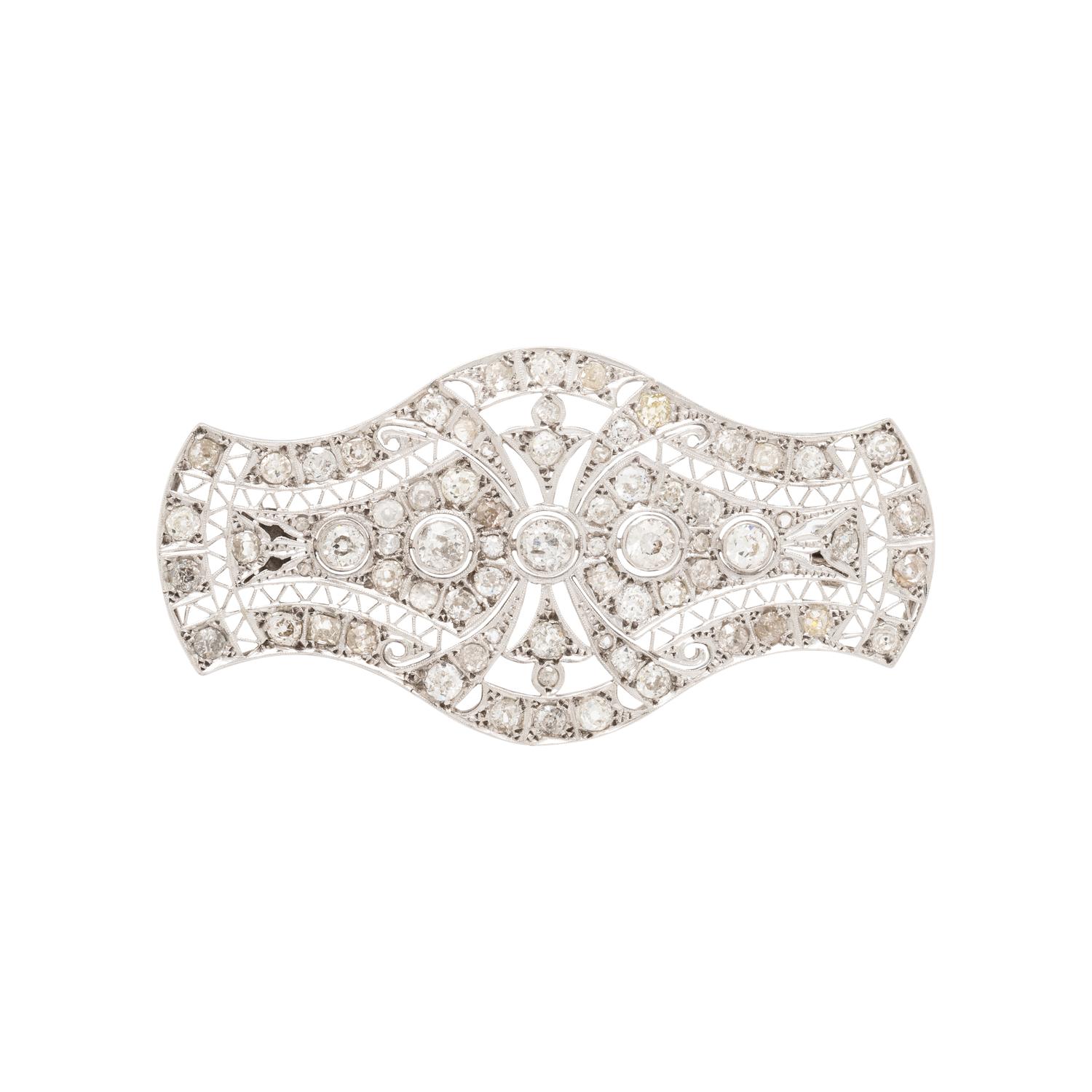 ANTIQUE, DIAMOND BROOCH