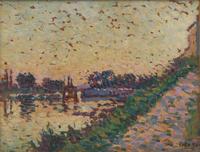 Maximilien Luce (French, 1858-1941) — La Seine à Herblay , 1890