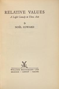 [COWARD, Noel (1899-1973)]. A group of 3 items from the collection of Coward's biographer, Cole Lesley, comprising: