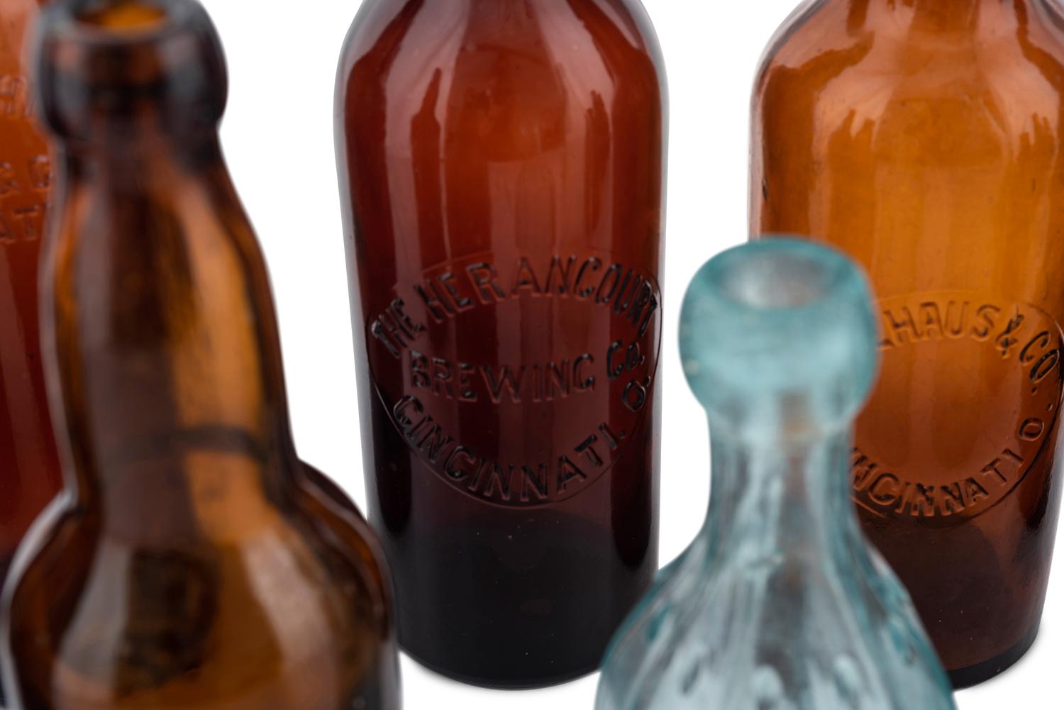 Fifteen Cincinnati Brewery and Mineral Water Bottles