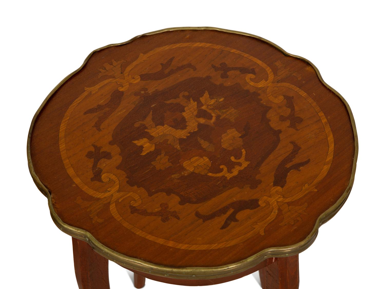 Two Marquetry Side Tables