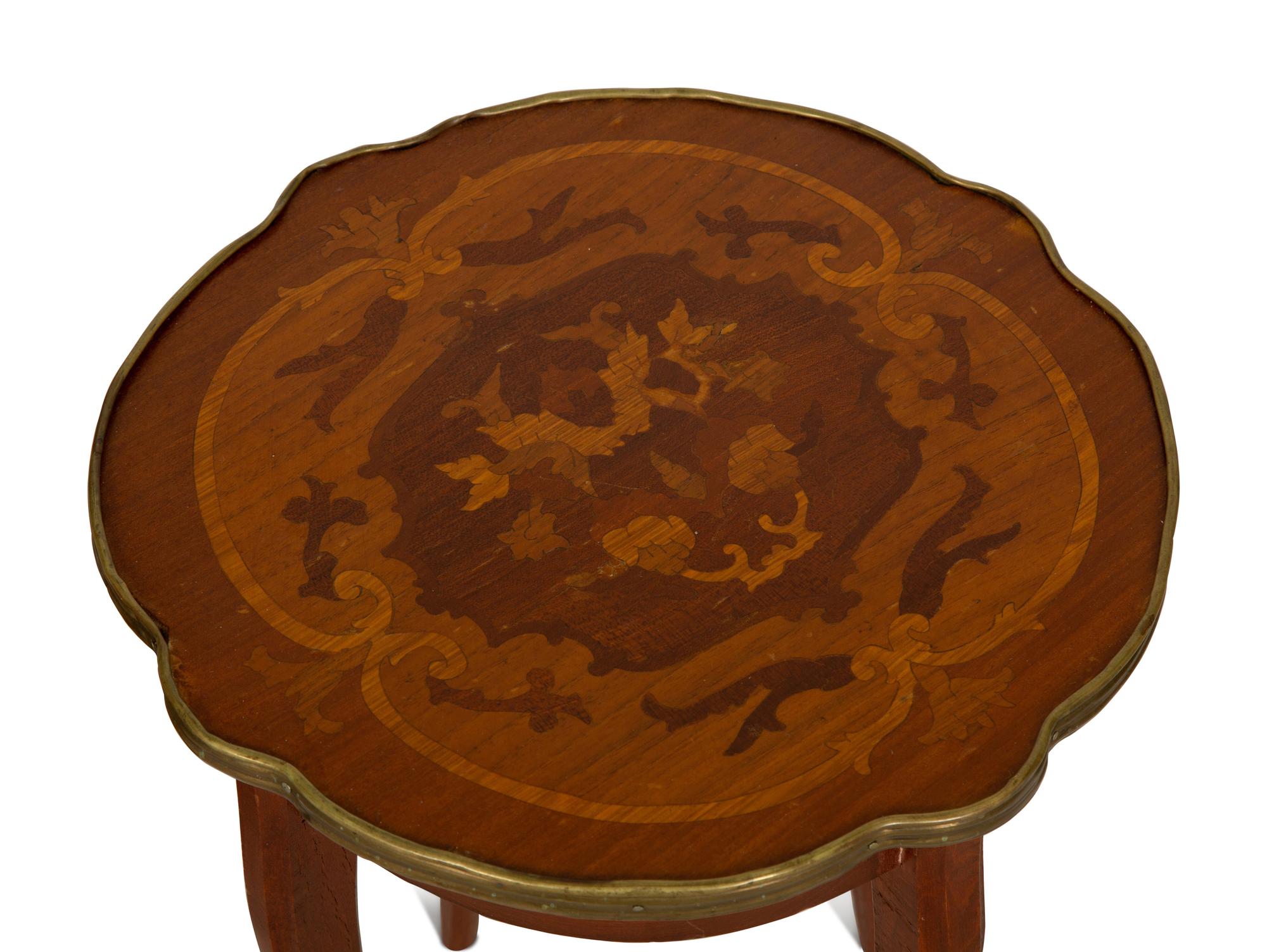 Two Marquetry Side Tables