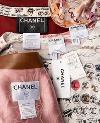 Four Chanel Tops: One Leather Jacket, One Printed T-Shirt, One Printed Shell Top, One Tweed Jacket, 2001-2006