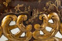 A Venetian Mirror-Inset Painted and Parcel Gilt Faux Marble-Top Commode