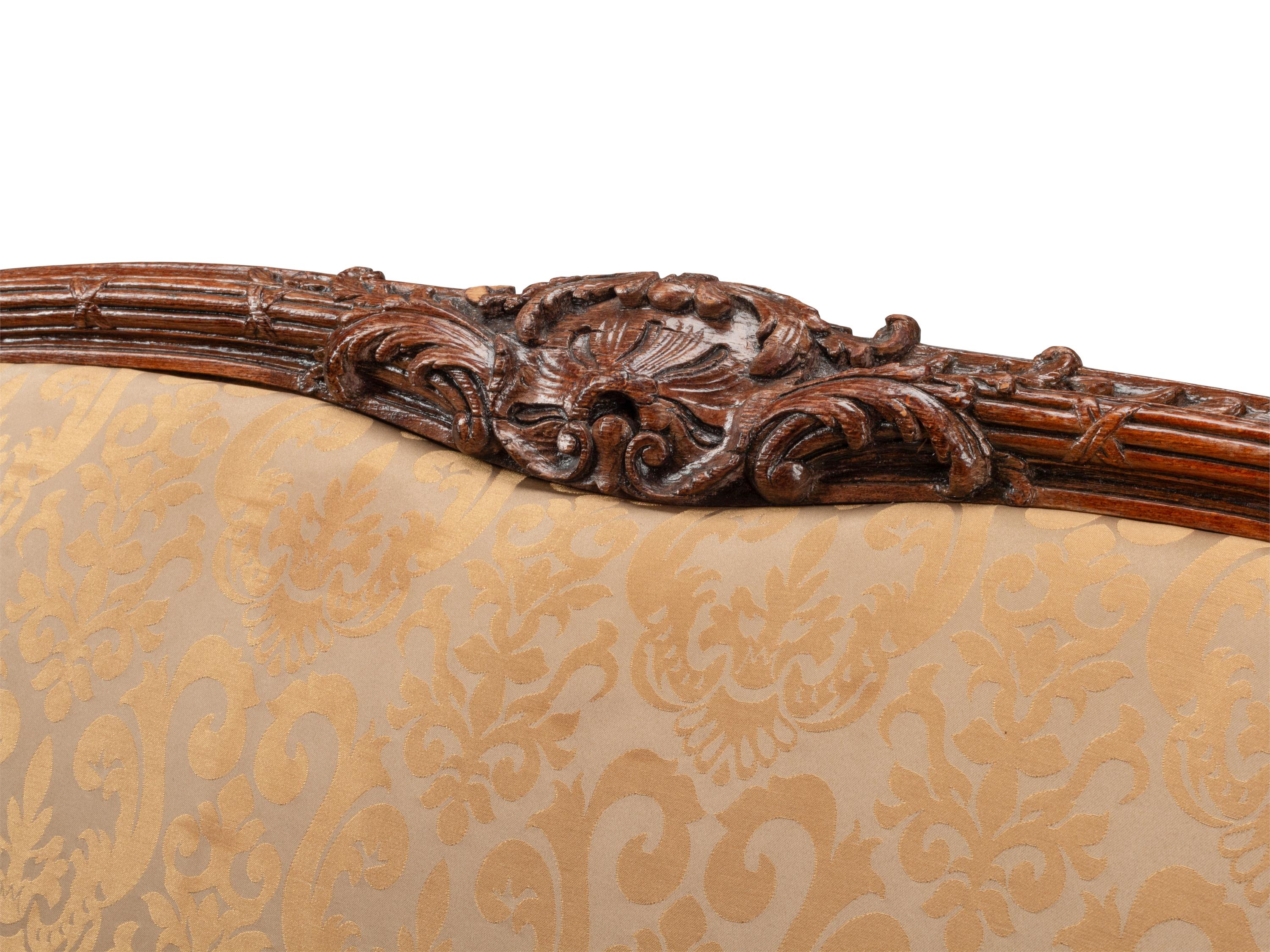 A Régence Style Carved Oak Settee