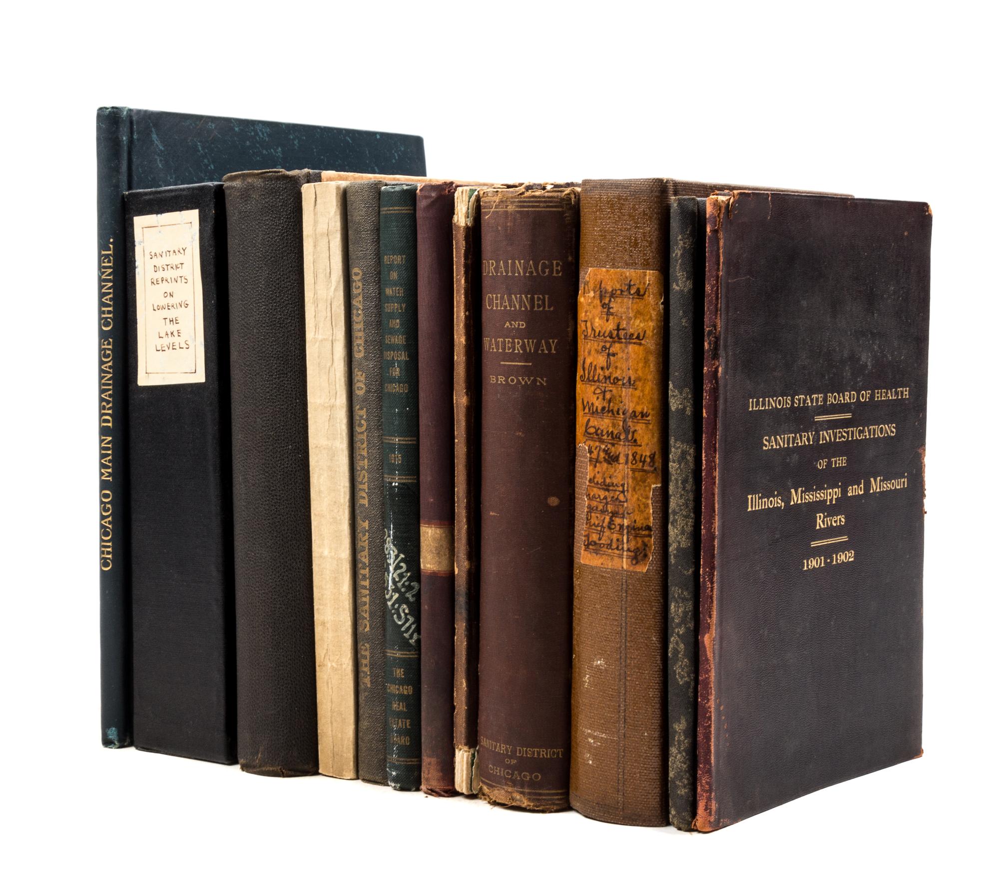(CHICAGO, SANITATION). A group of 17 government publications pertaining to Chicago sanitation. Chicago, 1889-1931.