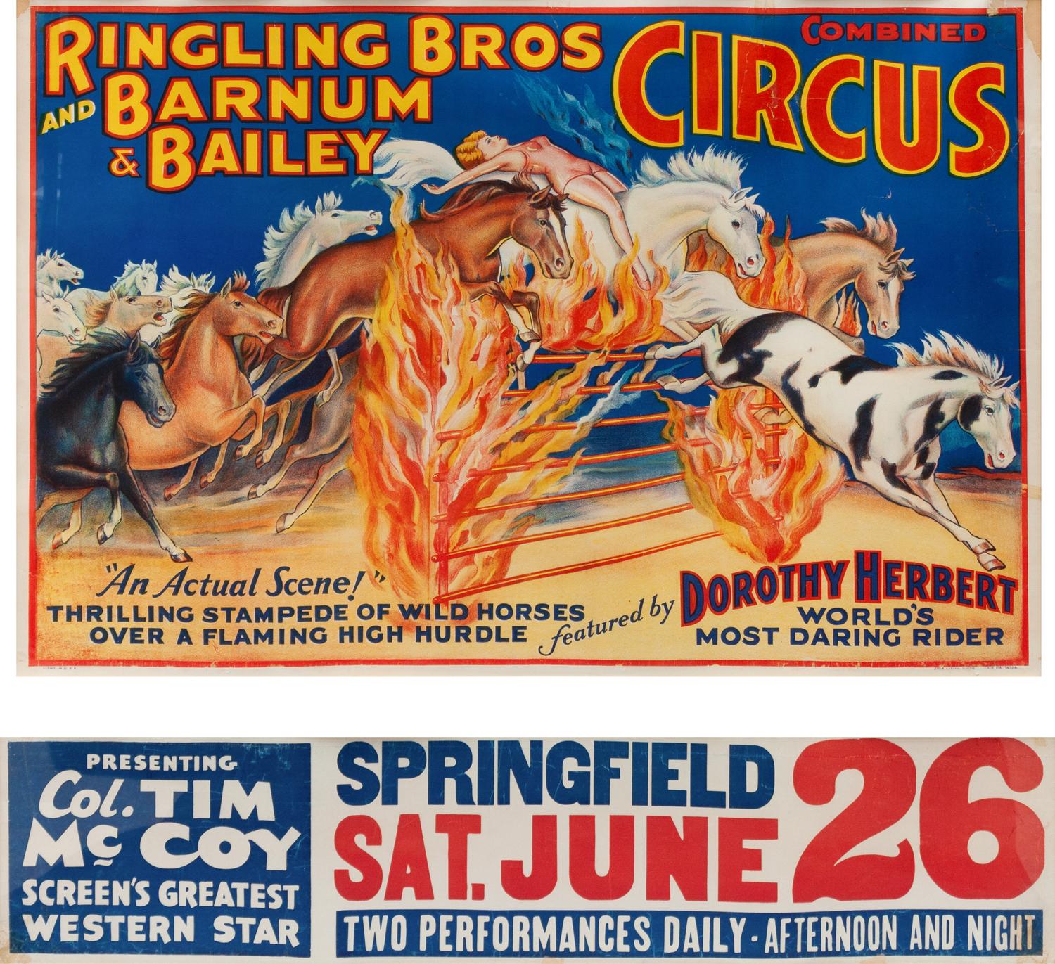 Ringling Brothers and Barnum & Bailey Circus Poster, Featuring Dorothy Herbert