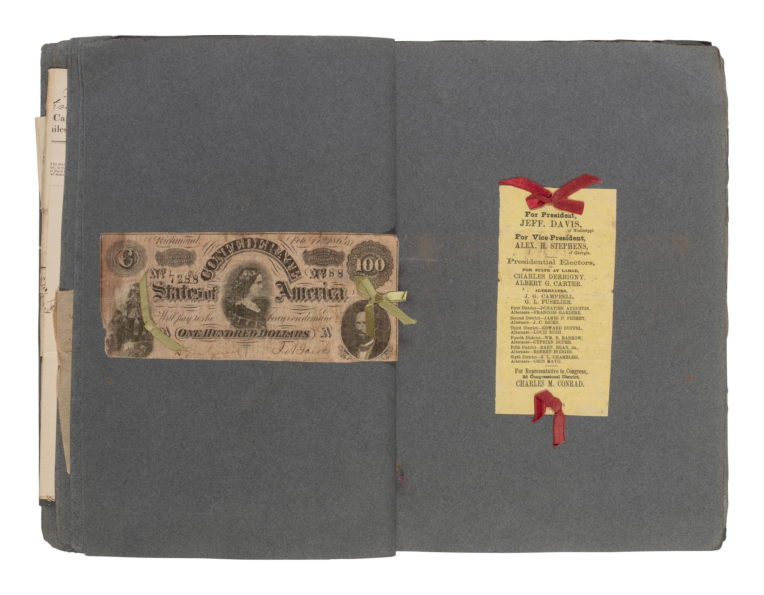 [CIVIL WAR]. Scrapbook related to the service of Major James R. Newell, 8th New Hampshire Volunteers, incl. scarce issue of Natchitoches Union. Extra. [ With: ] Scrapbooks compiled by his widow while serving as a missionary to Turkey in the 1880s.