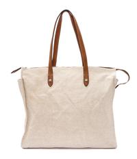 An Hermes Ecru Toile and Veau Barenia Mira Tote Bag, 14" x 14" x 5.5".