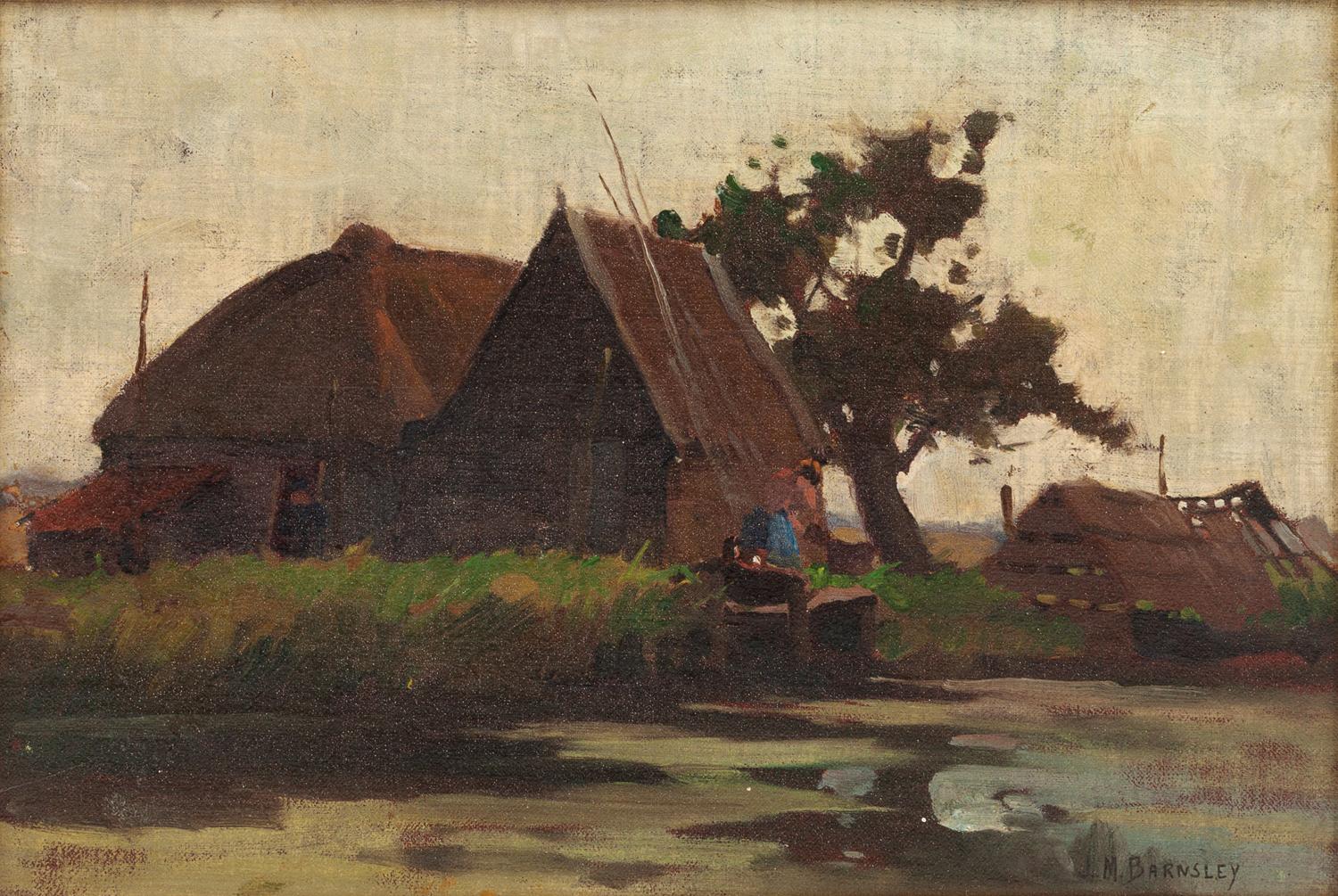 James MacDonald Barnsley, (Canadian, 1861-1929), Cottage by the River