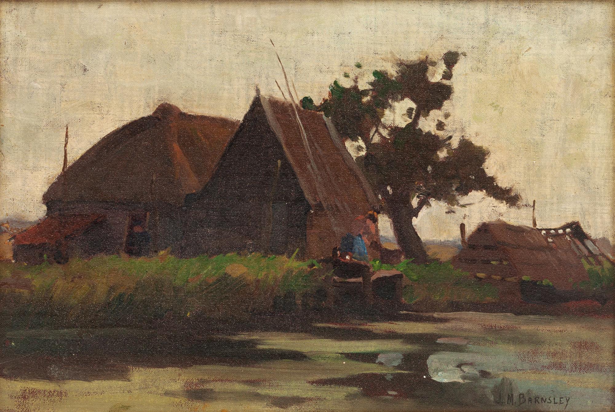 James MacDonald Barnsley, (Canadian, 1861-1929), Cottage by the River