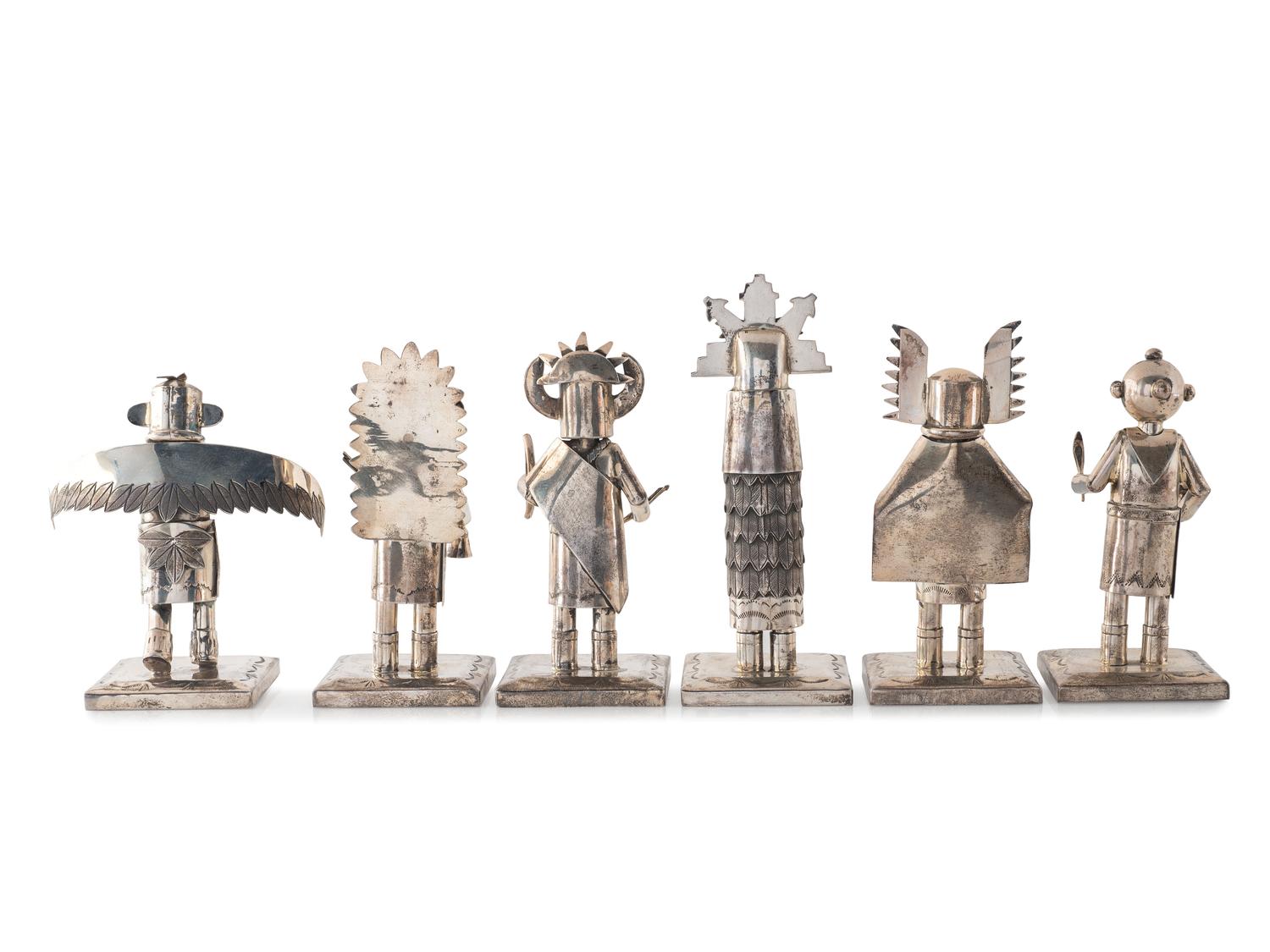 Group of Sterling Silver Katsina Figures