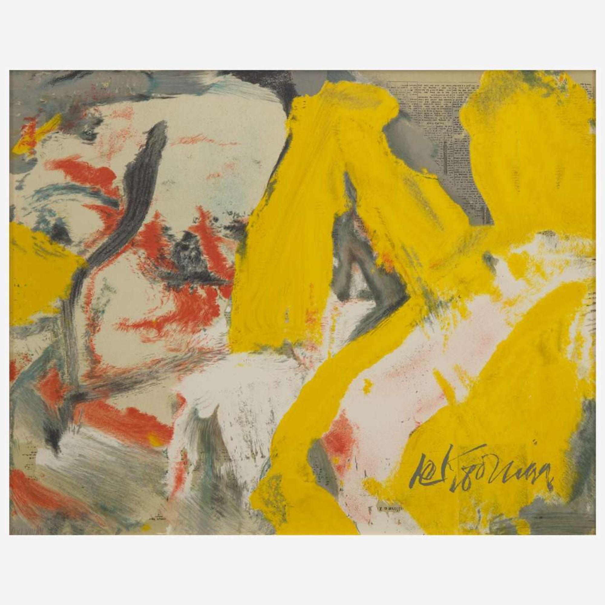 Willem de Kooning (American/Dutch, 1904-1997) The Man and the Big Blonde
