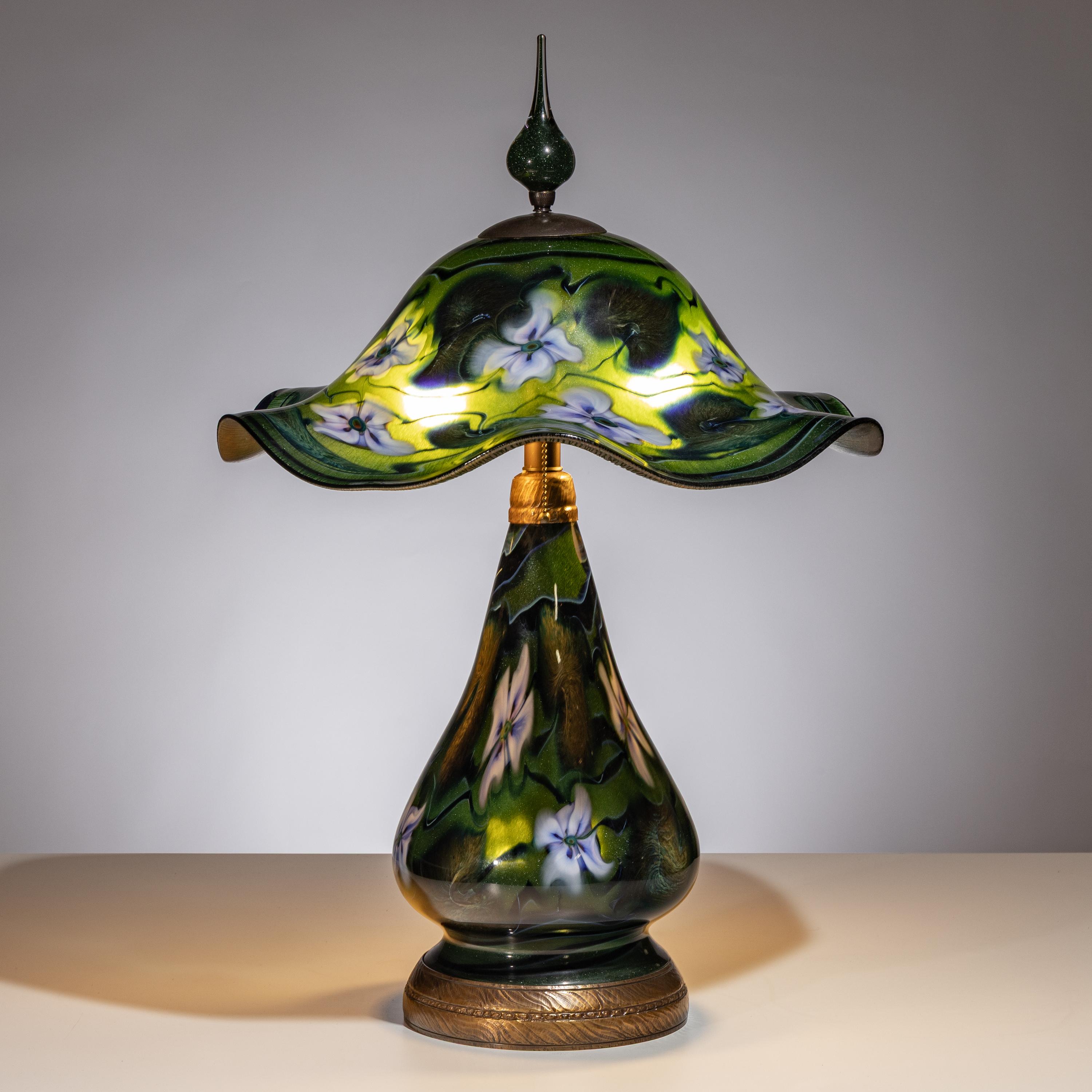 Charles Lotton (American, 1935–2021) — Green Floral Lamp, 2010