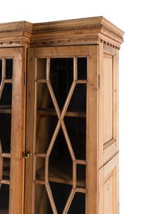 An English Pine Breakfront Bookcase
