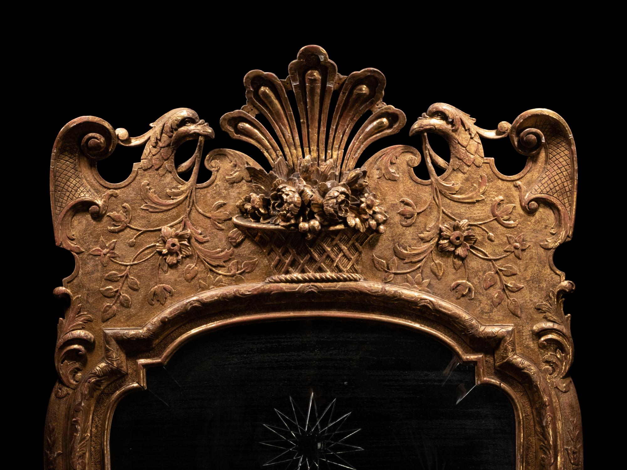 A Pair of George I Style Giltwood Pier Mirrors
