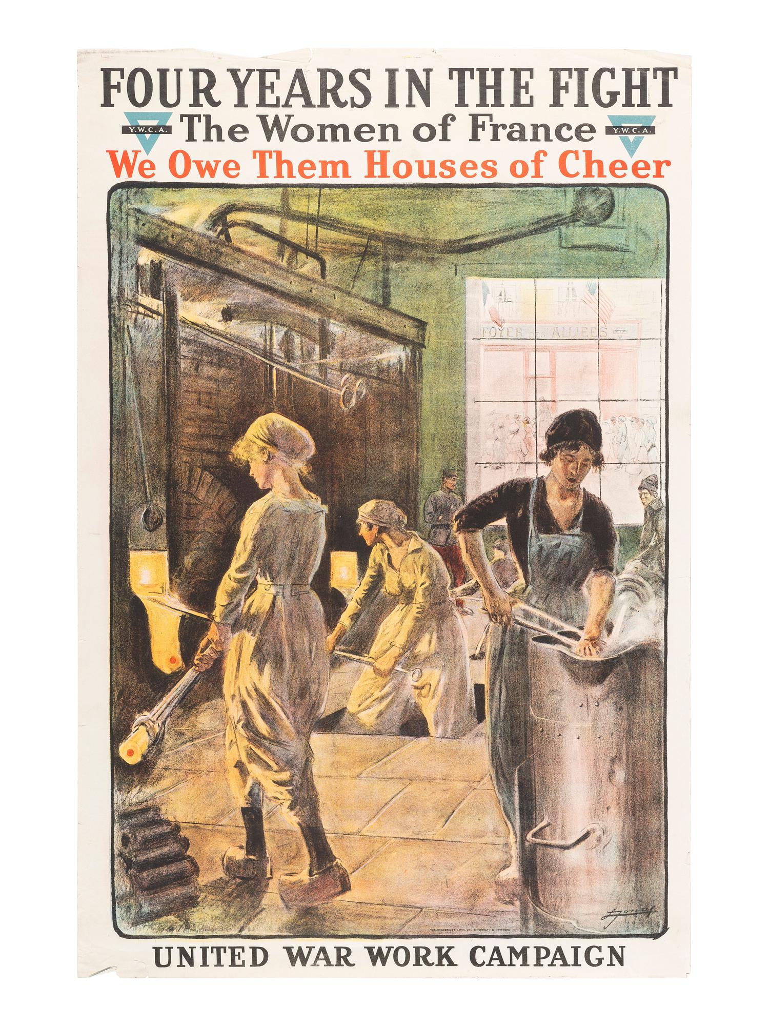 [WORLD WAR I]. A group of 4 posters highlighting women's involvement in the war effort, comprising: