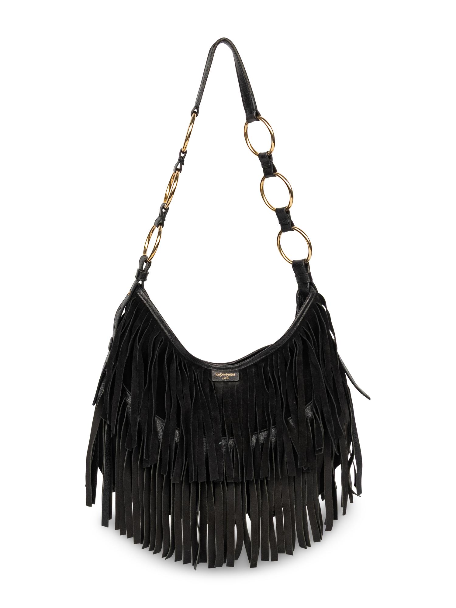 Yves Saint Laurent, La Boheme Suede Fringed Bag