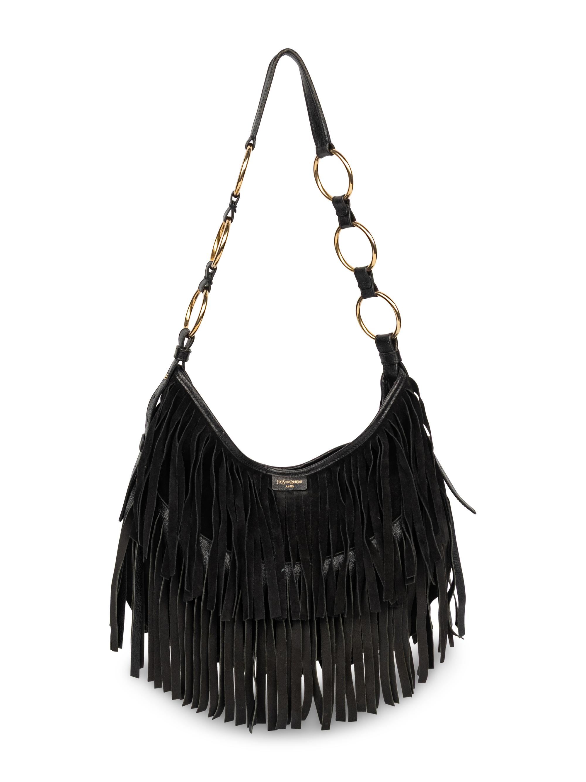 Yves Saint Laurent, La Boheme Suede Fringed Bag