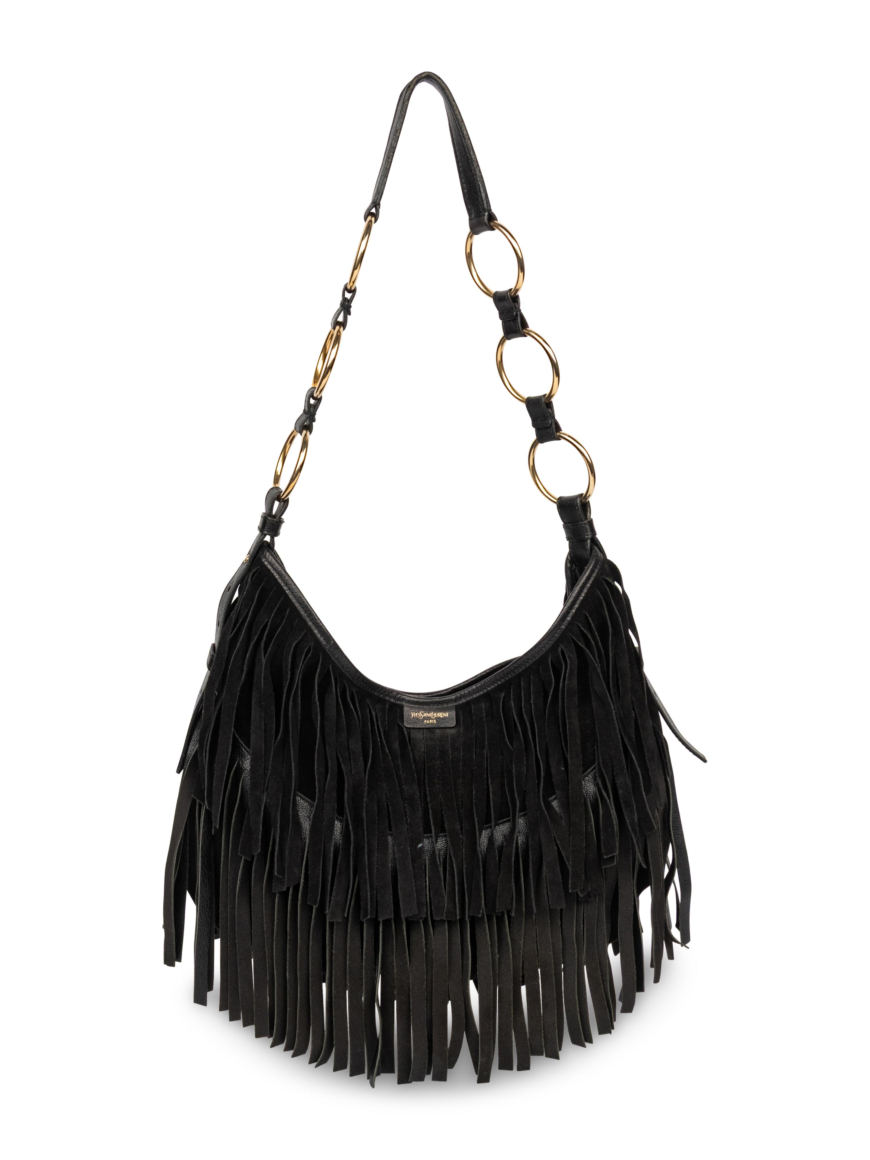 Yves Saint Laurent, La Boheme Suede Fringed Bag