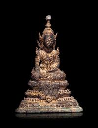 Two Thai Bronze Figures of Buddha