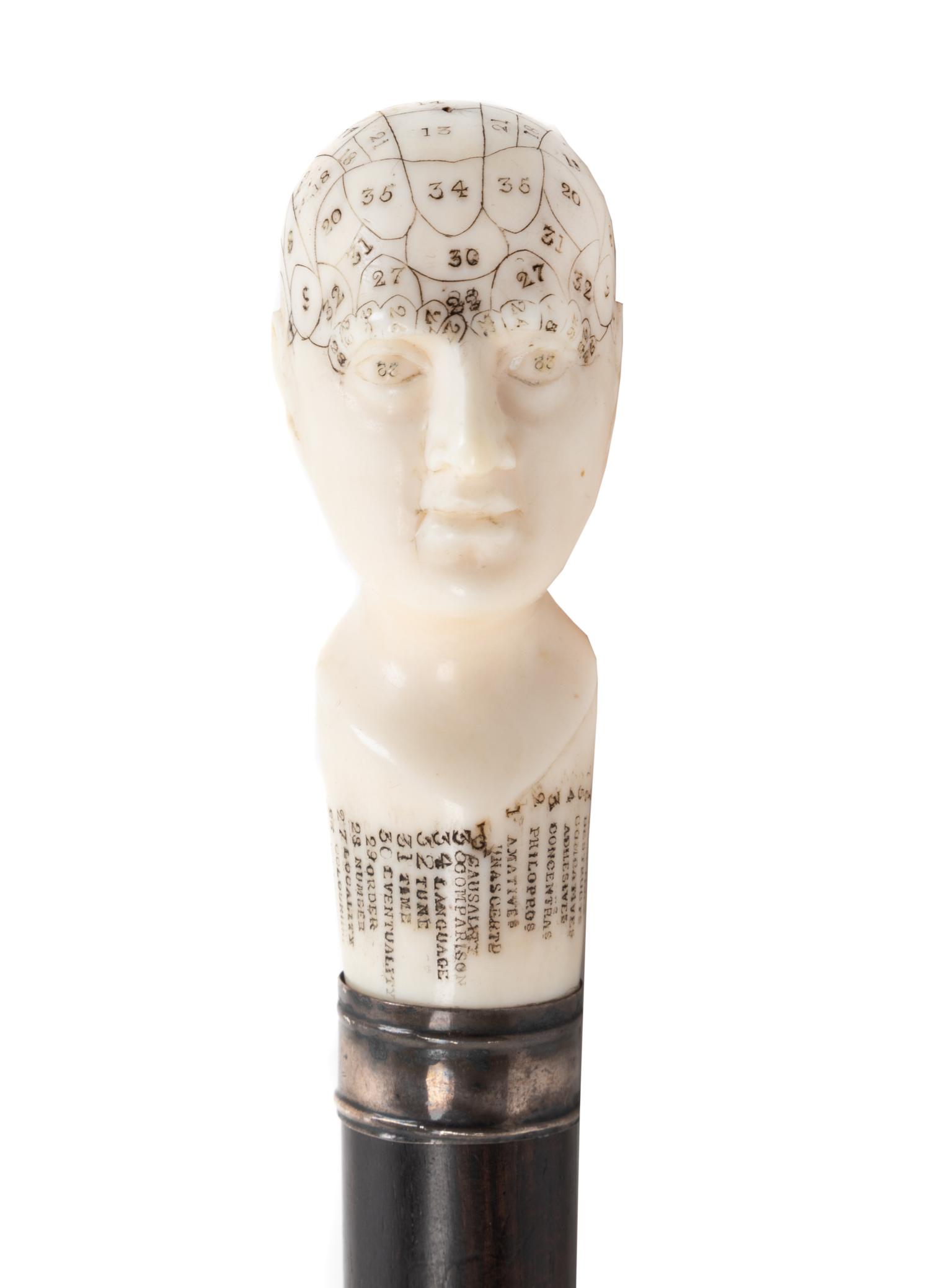 An English Ceramic Phrenology Head Height 13 inches. — L.N. FOWLER, LONDON, LATE 19TH CENTURY